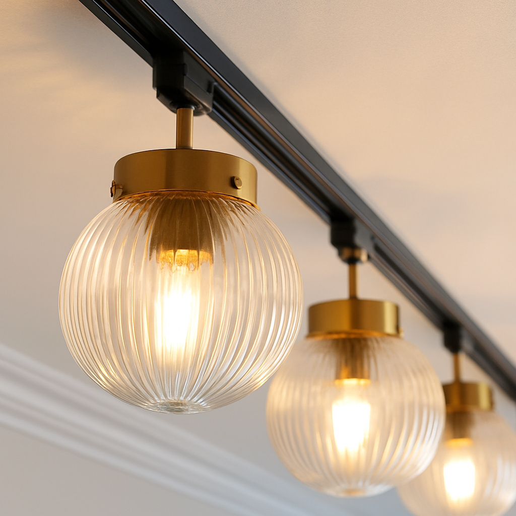 Plafonnier led nordique en verre décoratif d'intérieur réglable Valérian Écho - Le Charme du Verre dans le Décor
