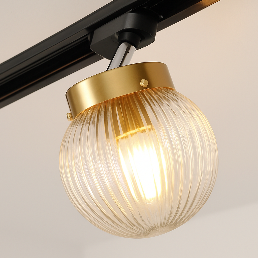 Plafonnier led nordique en verre décoratif d'intérieur réglable Valérian Écho - Le Charme du Verre dans le Décor
