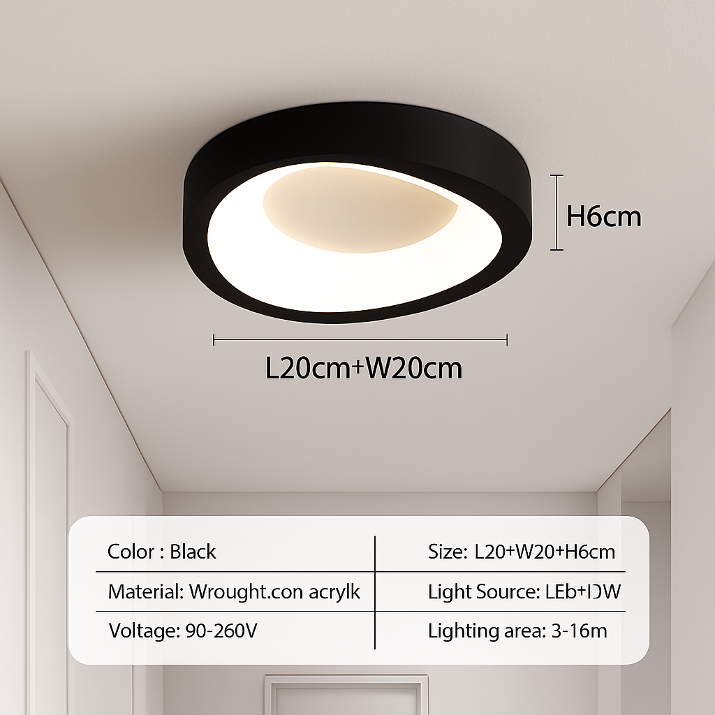 Plafonnier led nordique pour décoration intérieure élégante et moderne Cléa Éveil - Une Présence Sobre et Élégante