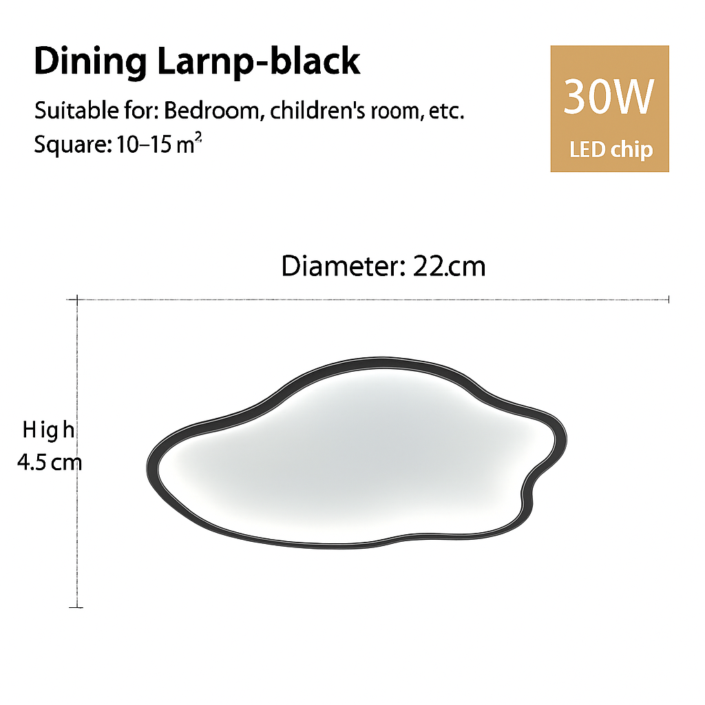 Plafonnier led nordique pour décoration intérieure moderne Samuel Détour - Lignes Épurées & Atmosphère Sereine