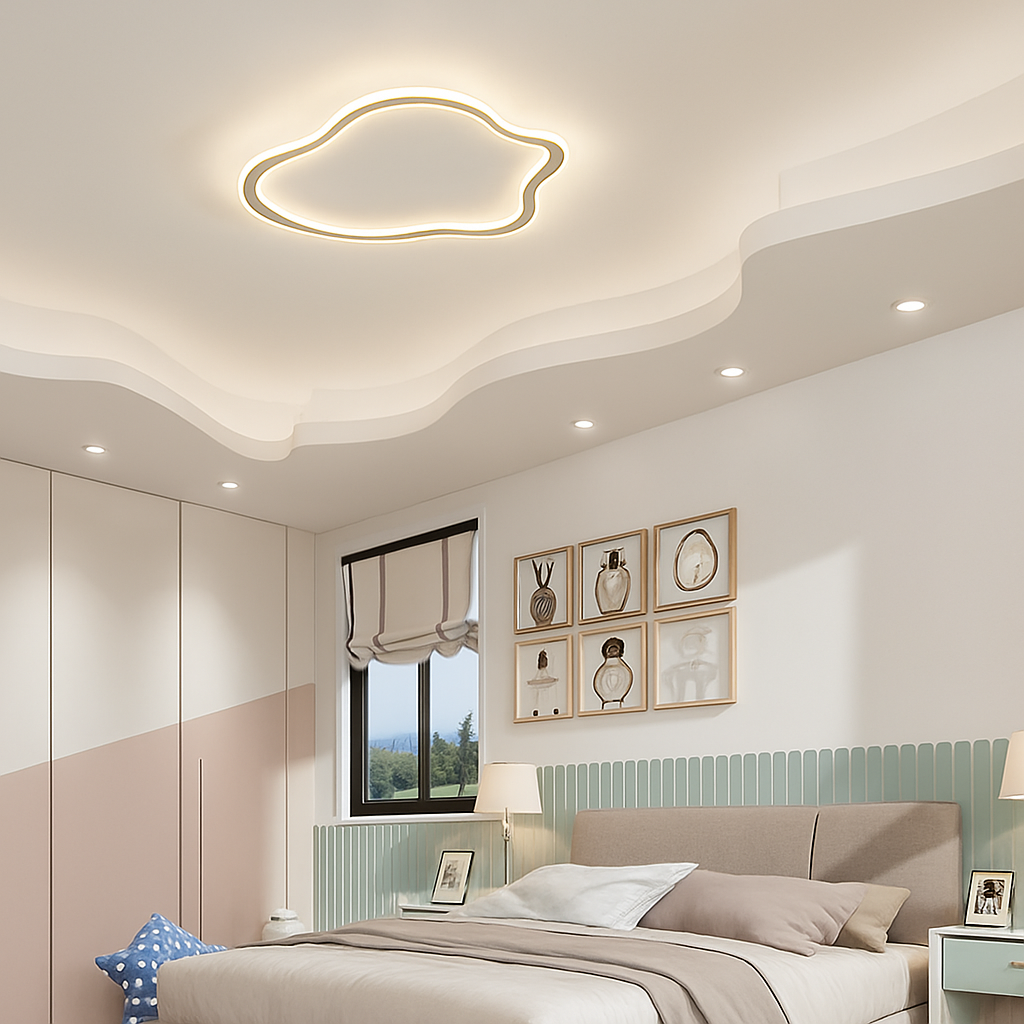 Plafonnier led nordique pour décoration intérieure moderne Samuel Détour - Lignes Épurées & Atmosphère Sereine
