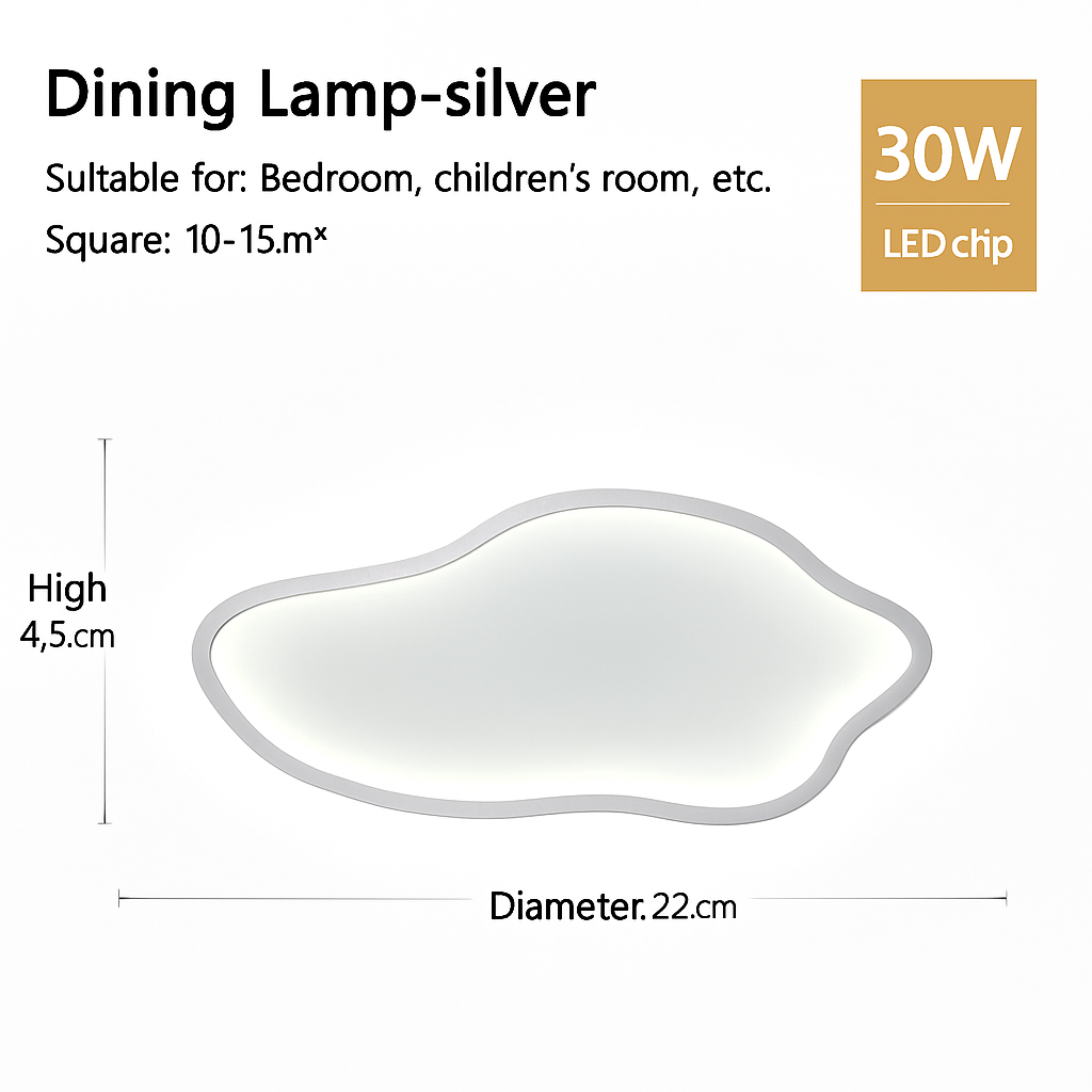 Plafonnier led nordique pour décoration intérieure moderne Samuel Détour - Lignes Épurées & Atmosphère Sereine