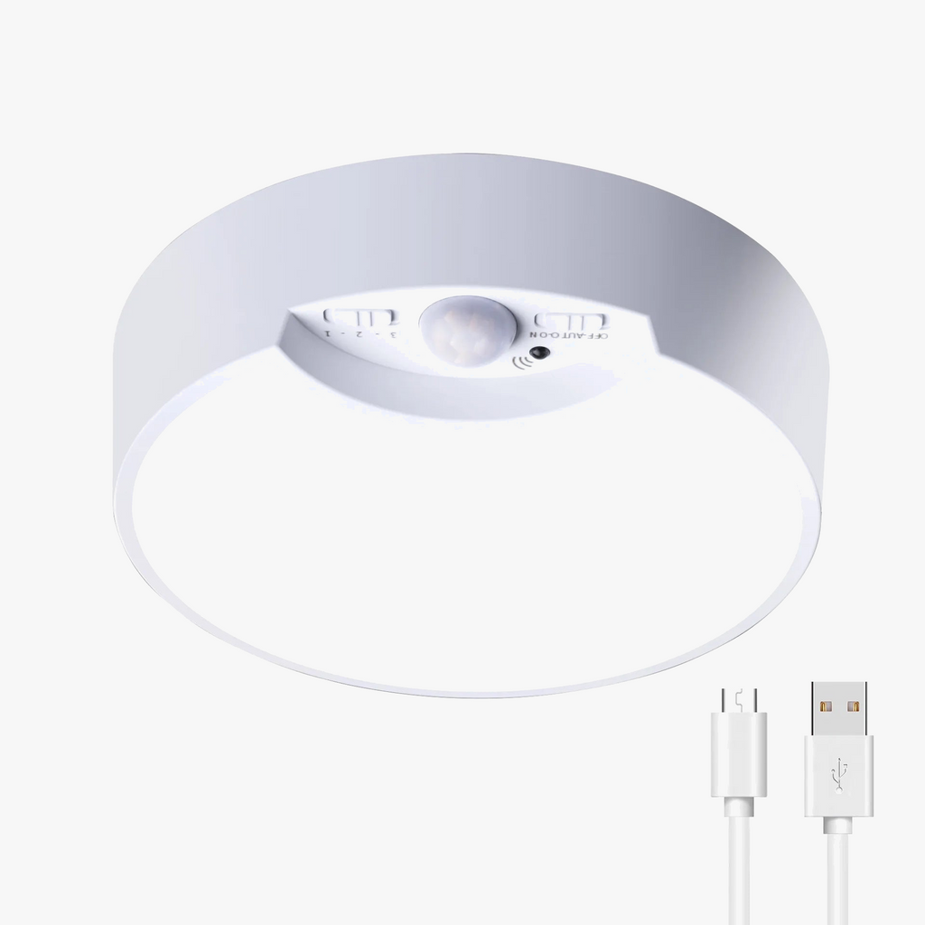 Plafonnier — LED rechargeable usb capteur mouvement intensité variable télécommande