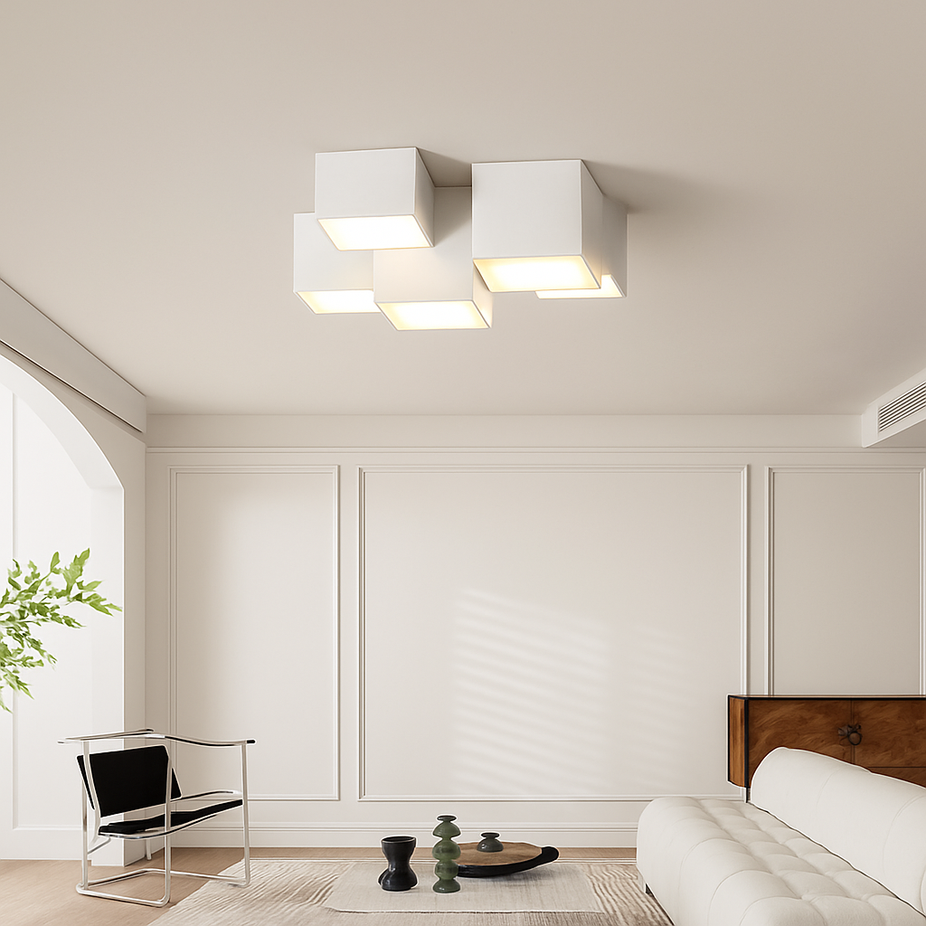 Plafonnier led rectangle protection des yeux spot magique Delphine Lueur en Résine - Une Note Singulière dans le Décor