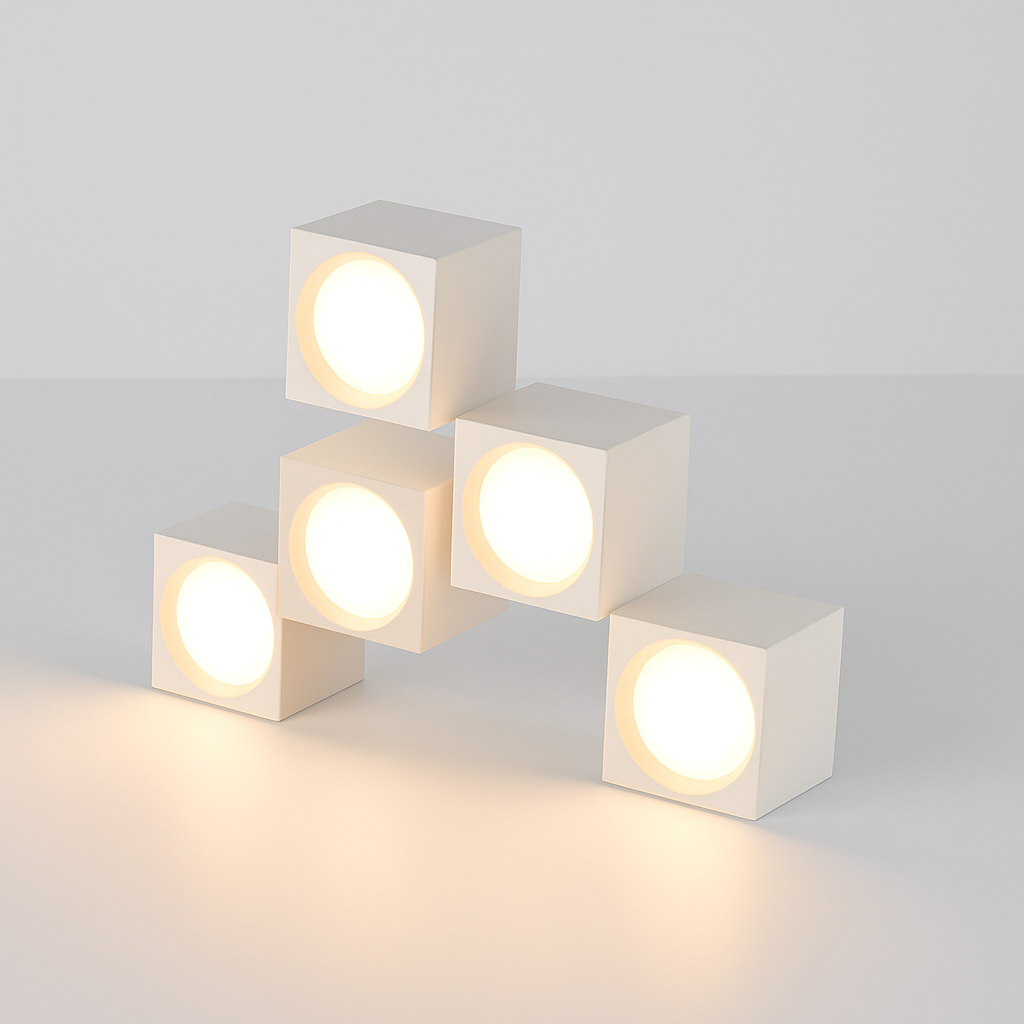 Plafonnier led rectangle protection des yeux spot magique Delphine Lueur en Résine - Une Note Singulière dans le Décor
