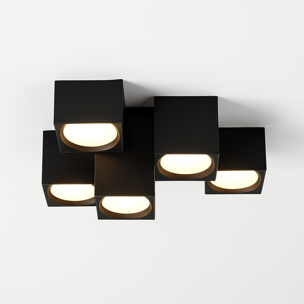 Plafonnier led rectangle protection des yeux spot magique Delphine Lueur en Résine - Une Note Singulière dans le Décor