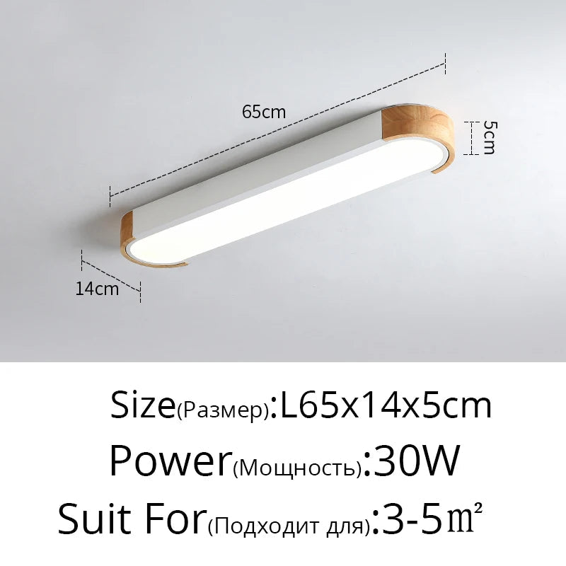 Plafonnier — LED rectangulaire longue bande simple et créatif