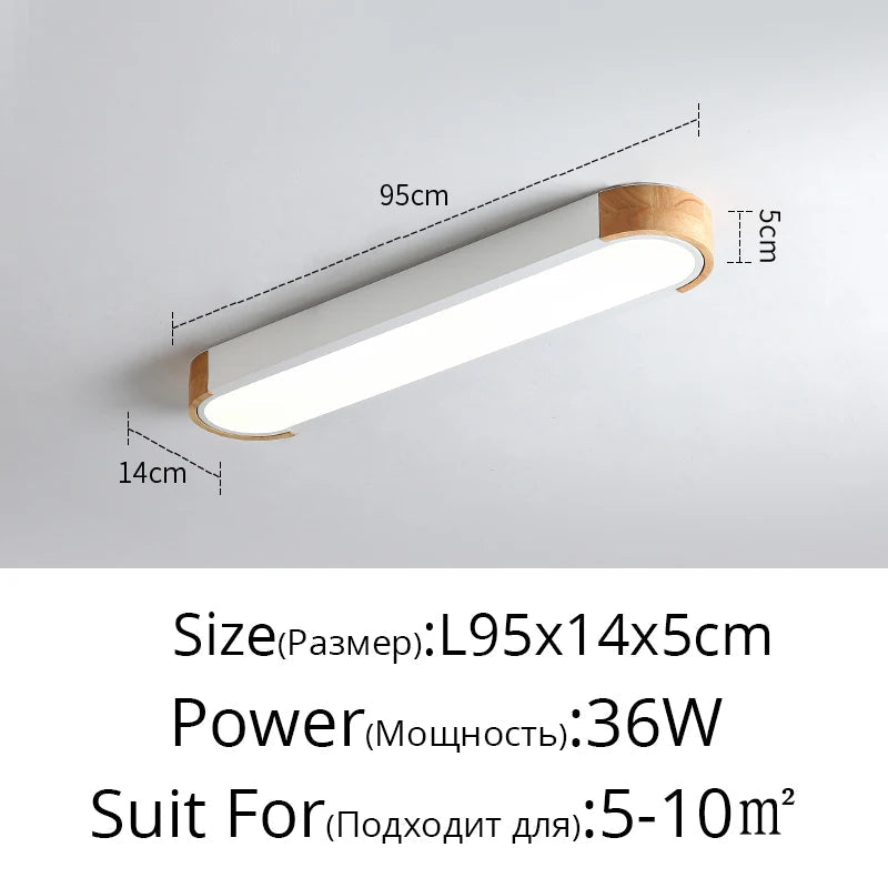 Plafonnier — LED rectangulaire longue bande simple et créatif