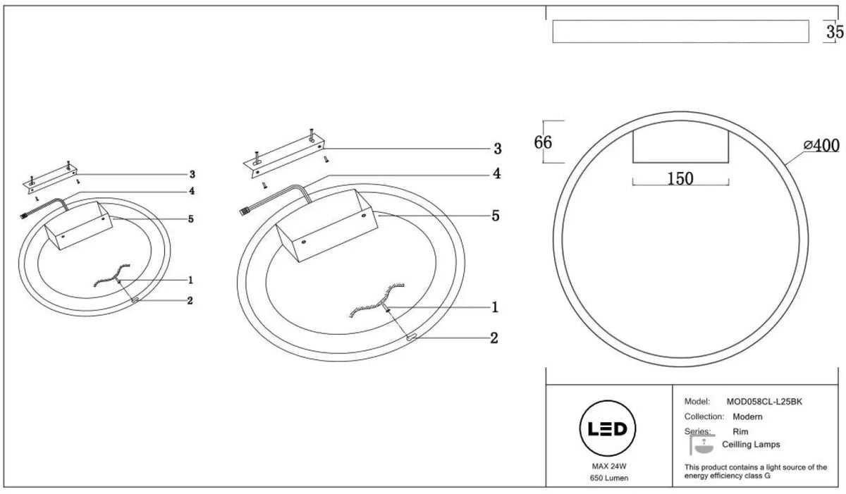 Luminaire Plafonnier | RIM (Anneau)