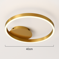 Abat-jour — LED rond doré avec abat-jour acrylique créatif
