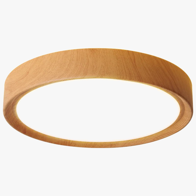 Plafonnier led rond en bois éclairage d'intérieur luminaire décoratif Paul Souffle - Esprit Naturel & Décor Chaleureux