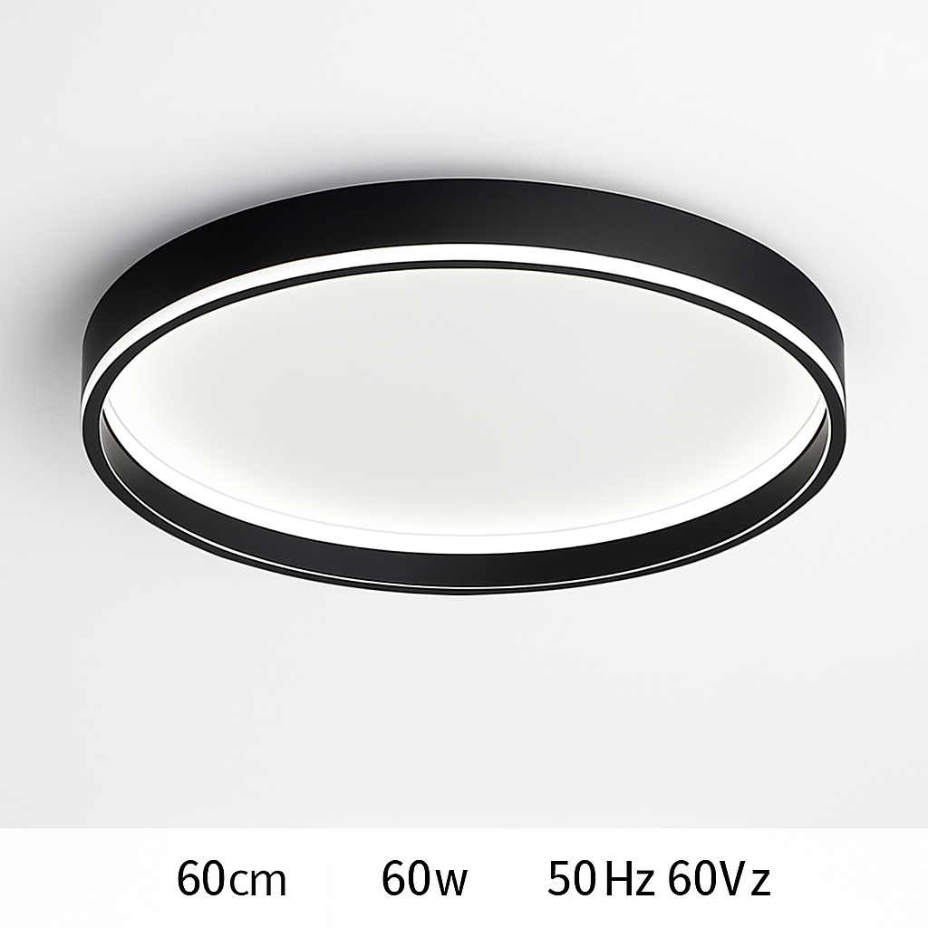 Plafonnier led rond moderne pour éclairage intérieur décoration maison Madeleine Murmure - Courbes Douces & Décor Équilibré