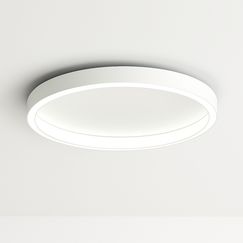 Plafonnier led rond moderne pour éclairage intérieur décoration maison Madeleine Murmure - Courbes Douces & Décor Équilibré