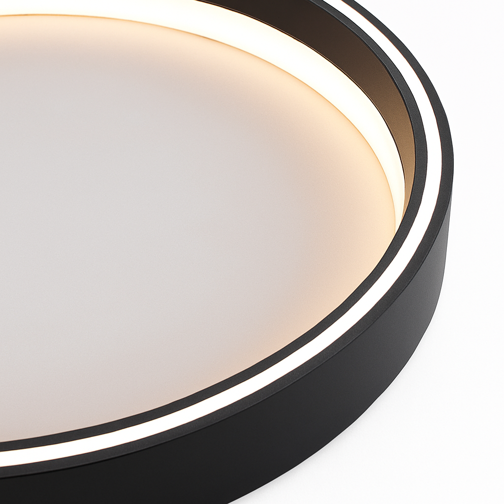 Plafonnier led rond moderne pour éclairage intérieur décoration maison Madeleine Murmure - Courbes Douces & Décor Équilibré