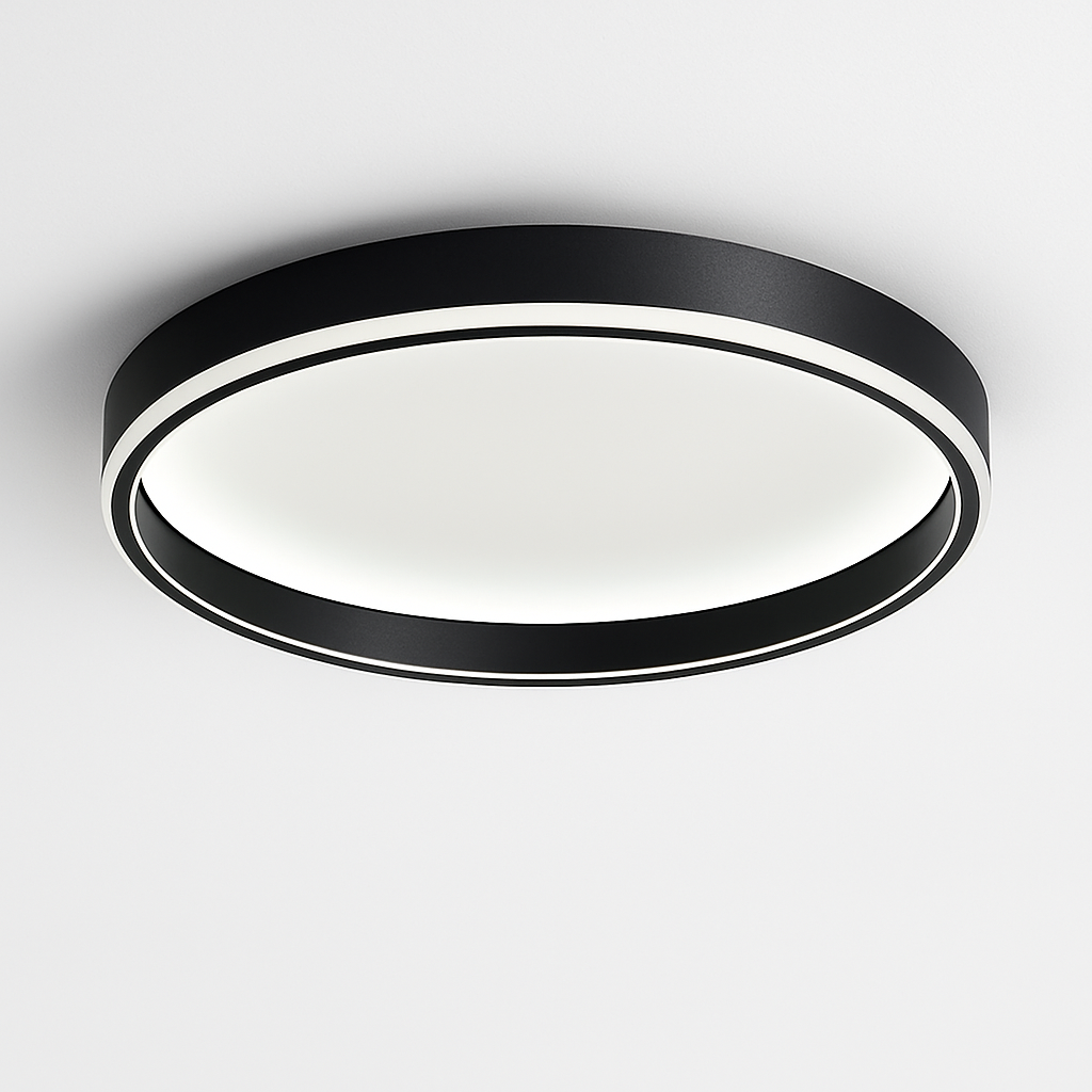 Plafonnier led rond moderne pour éclairage intérieur décoration maison Madeleine Murmure - Courbes Douces & Décor Équilibré