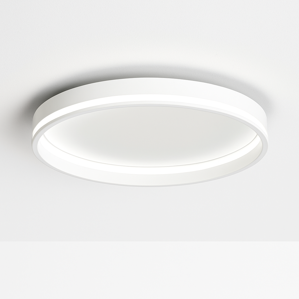 Plafonnier led rond moderne pour éclairage intérieur décoration maison Madeleine Murmure - Courbes Douces & Décor Équilibré