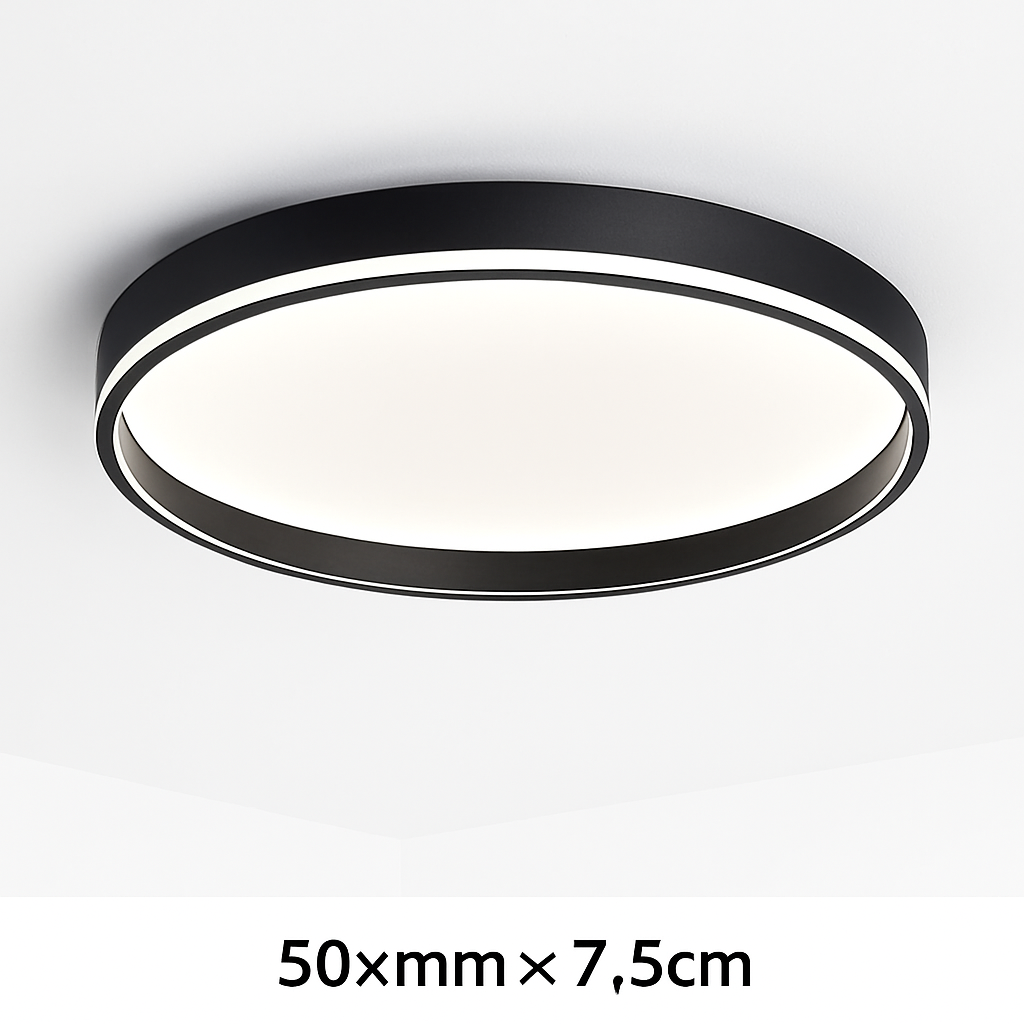 Plafonnier led rond moderne pour éclairage intérieur décoration maison Madeleine Murmure - Courbes Douces & Décor Équilibré