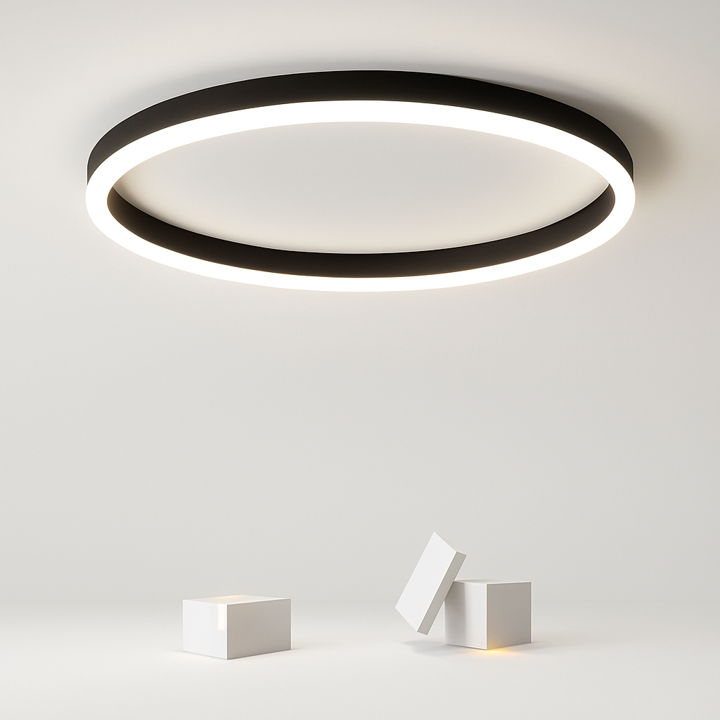 Plafonnier led rond moderne pour éclairage varié Émile Impromptu - Courbes Douces & Décor Équilibré
