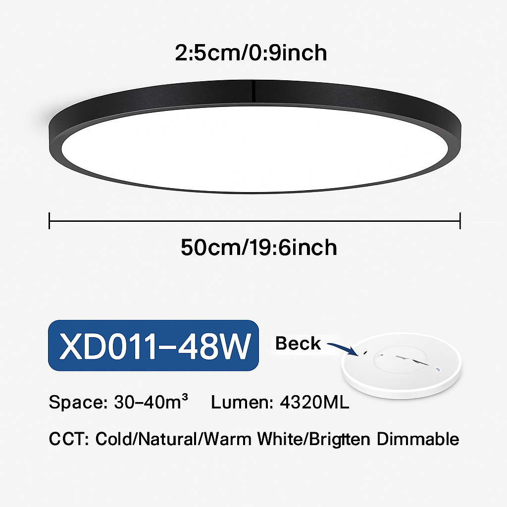 Plafonnier led rond moderne pour éclairage varié Émile Impromptu - Courbes Douces & Décor Équilibré