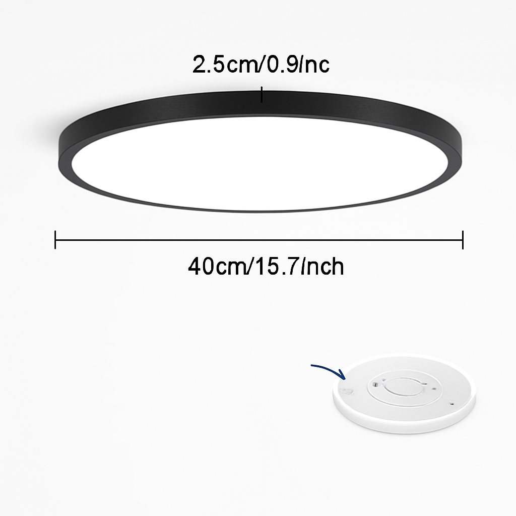 Plafonnier led rond moderne pour éclairage varié Émile Impromptu - Courbes Douces & Décor Équilibré