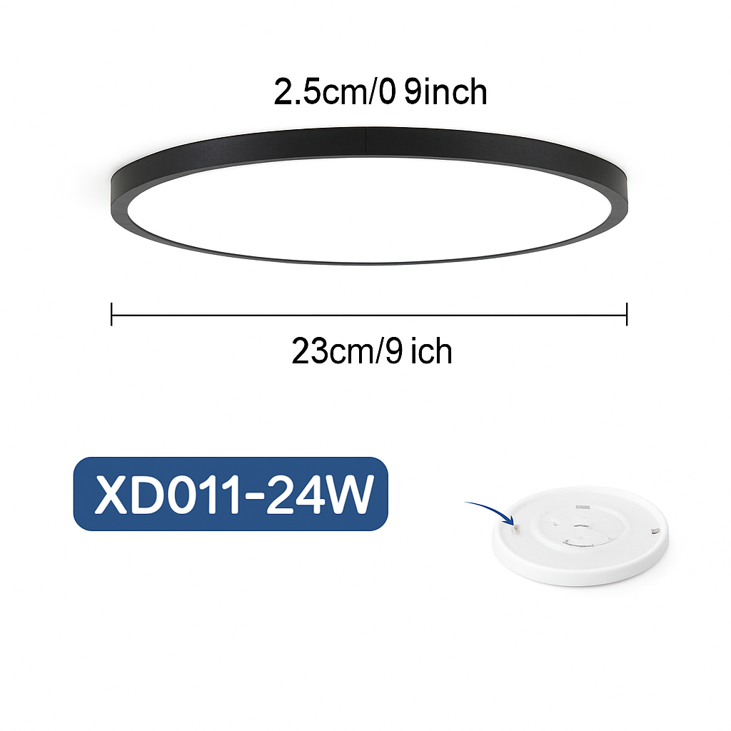 Plafonnier led rond moderne pour éclairage varié Émile Impromptu - Courbes Douces & Décor Équilibré