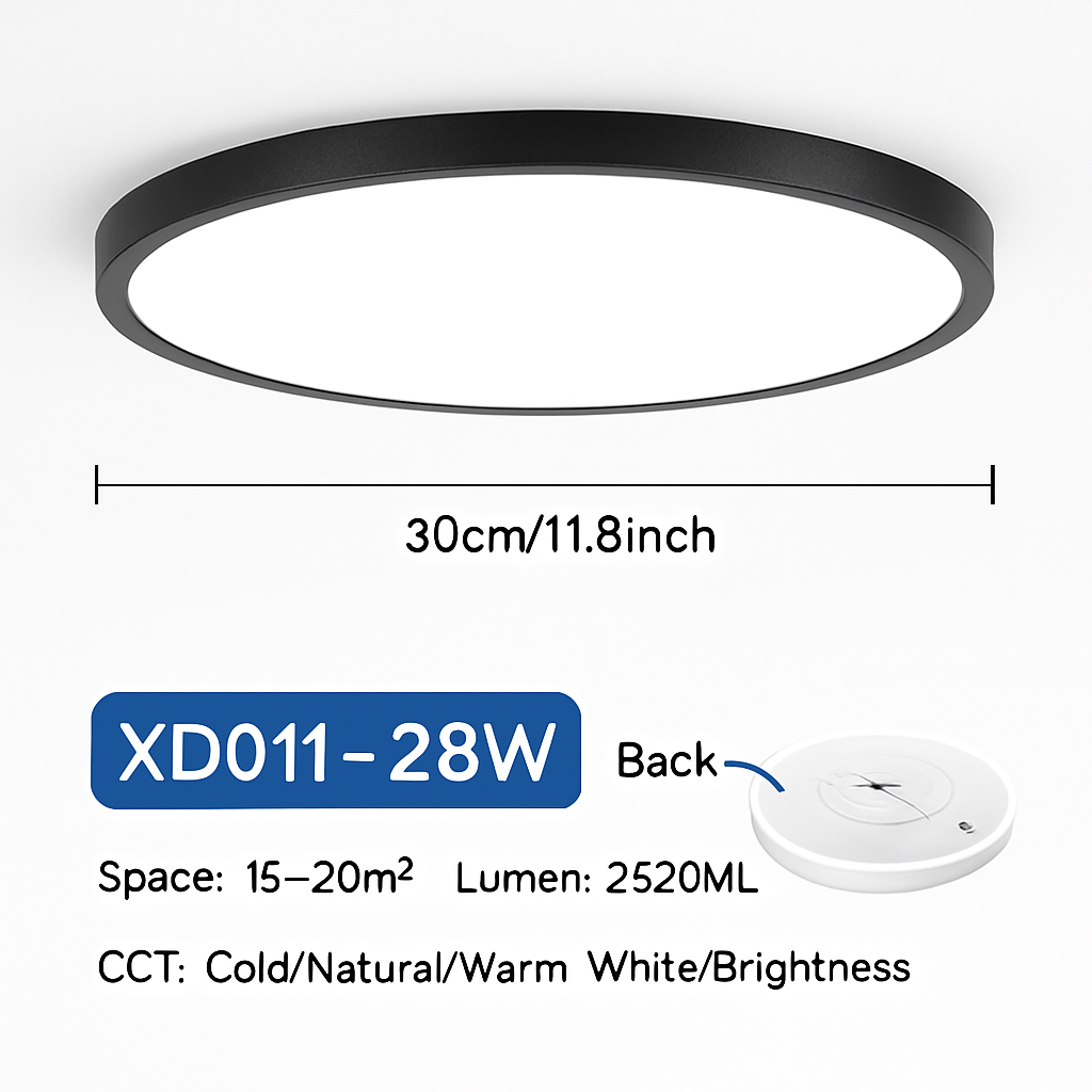 Plafonnier led rond moderne pour éclairage varié Émile Impromptu - Courbes Douces & Décor Équilibré