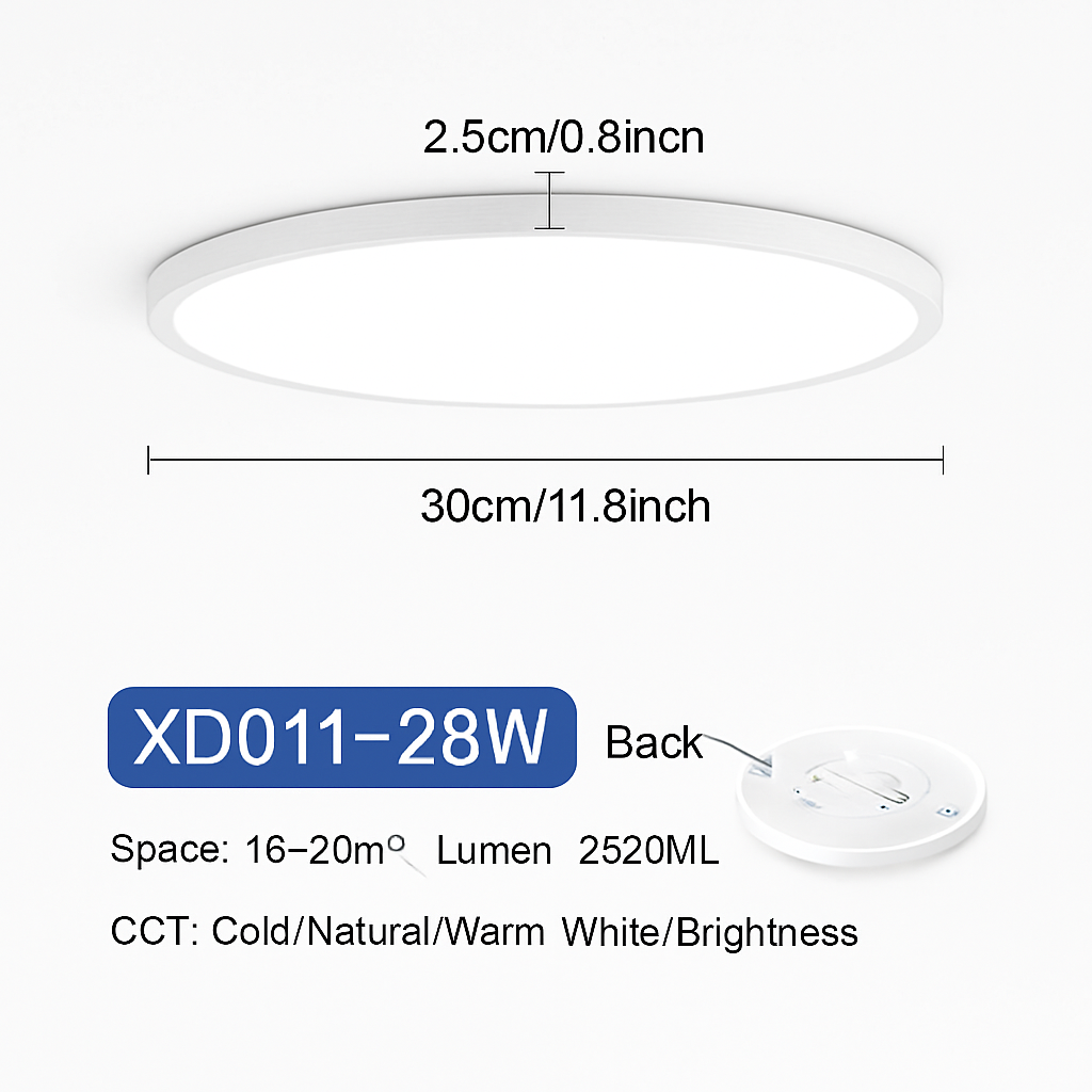 Plafonnier led rond moderne pour éclairage varié Émile Impromptu - Courbes Douces & Décor Équilibré
