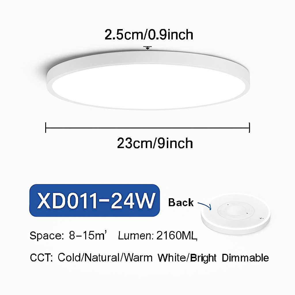Plafonnier led rond moderne pour éclairage varié Émile Impromptu - Courbes Douces & Décor Équilibré