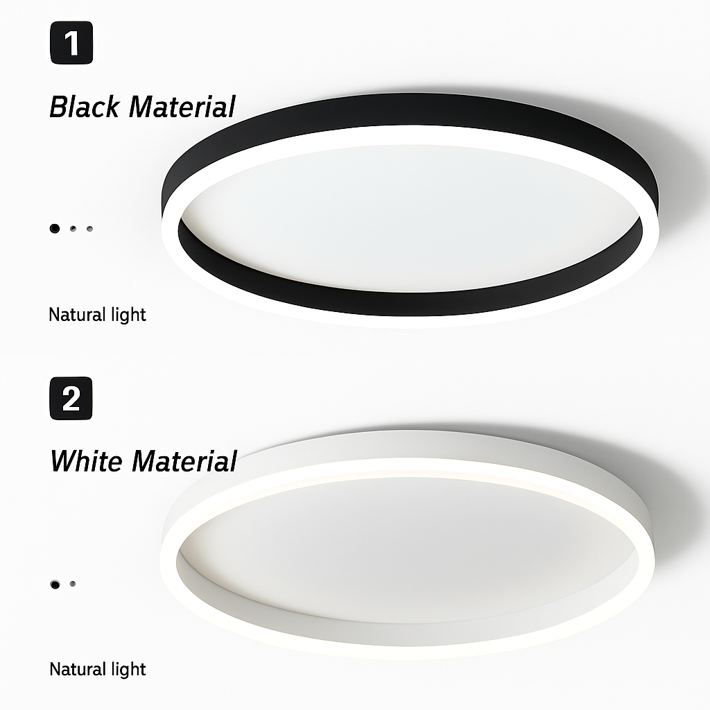 Plafonnier led rond moderne pour éclairage varié Émile Impromptu - Courbes Douces & Décor Équilibré