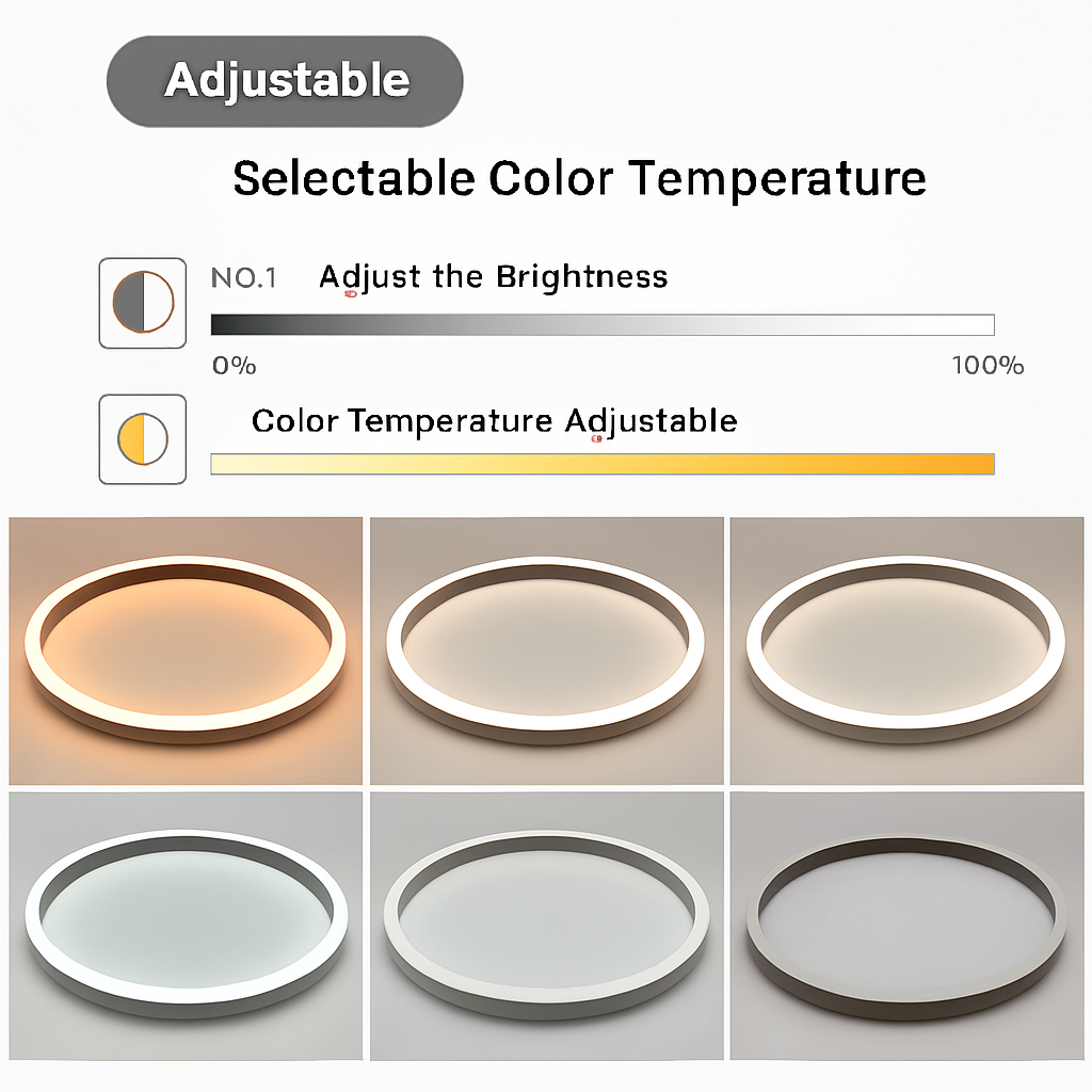 Plafonnier led rond moderne pour éclairage varié Émile Impromptu - Courbes Douces & Décor Équilibré