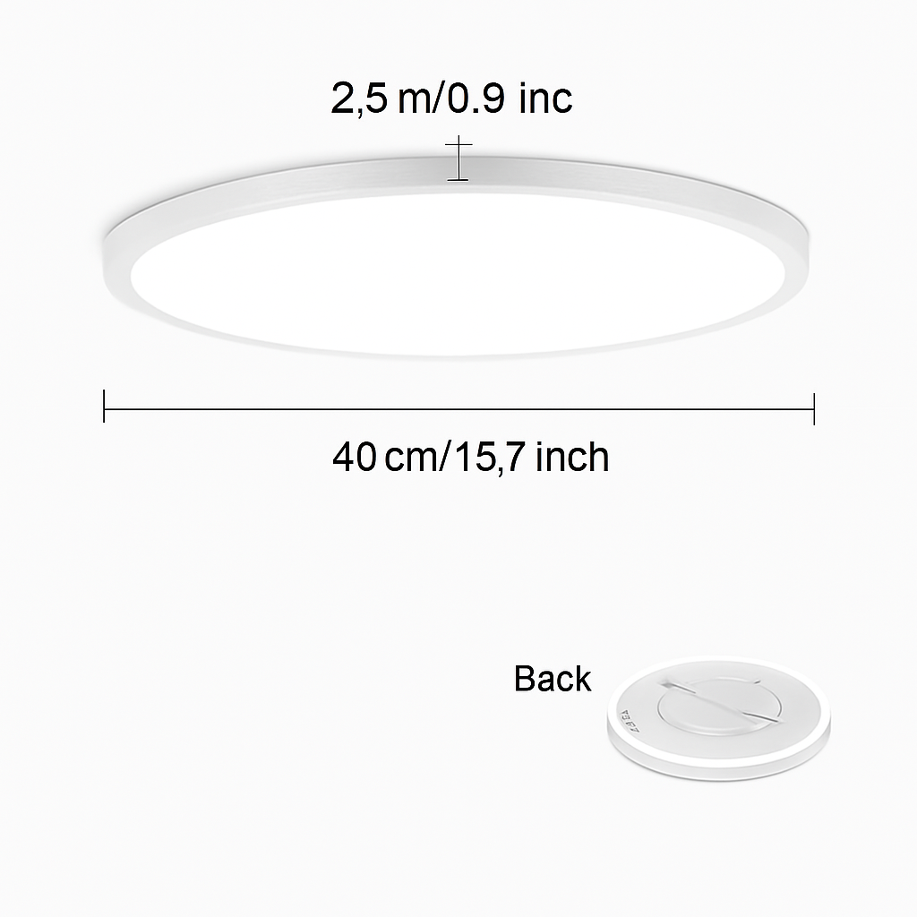 Plafonnier led rond moderne pour éclairage varié Émile Impromptu - Courbes Douces & Décor Équilibré