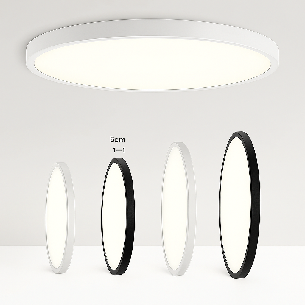 Plafonnier led rond moderne pour éclairage varié Émile Impromptu - Courbes Douces & Décor Équilibré