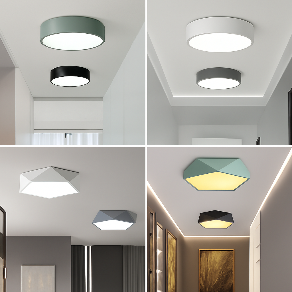 Plafonnier led rond moderne pour intérieur élégant et lumineux Manon Aube - Une Silhouette Tout en Rondeur