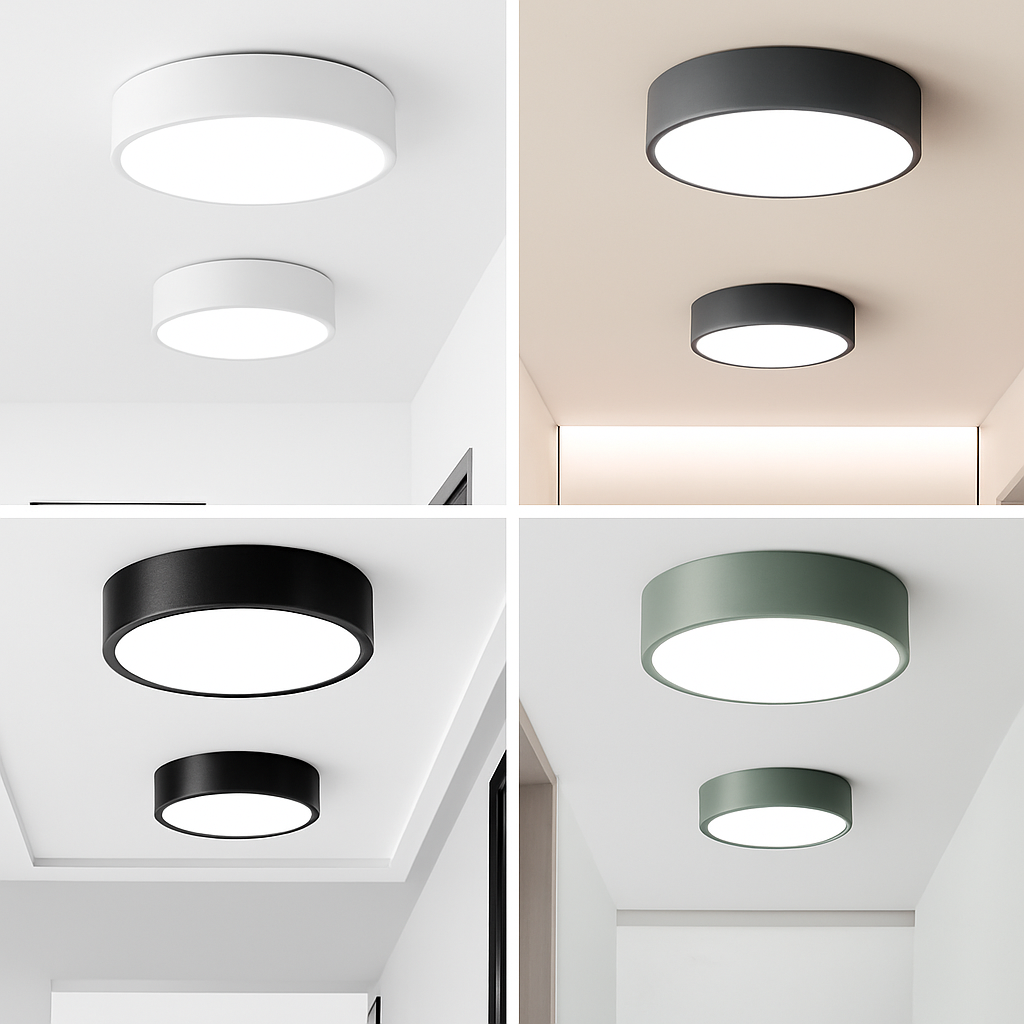 Plafonnier led rond moderne pour intérieur élégant et lumineux Manon Aube - Une Silhouette Tout en Rondeur