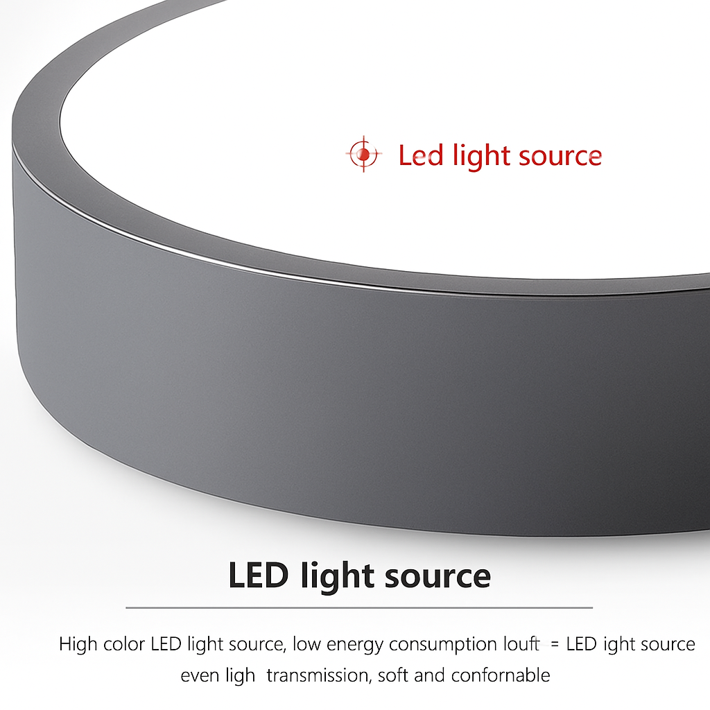 Plafonnier led rond moderne pour intérieur élégant et lumineux Manon Aube - Une Silhouette Tout en Rondeur
