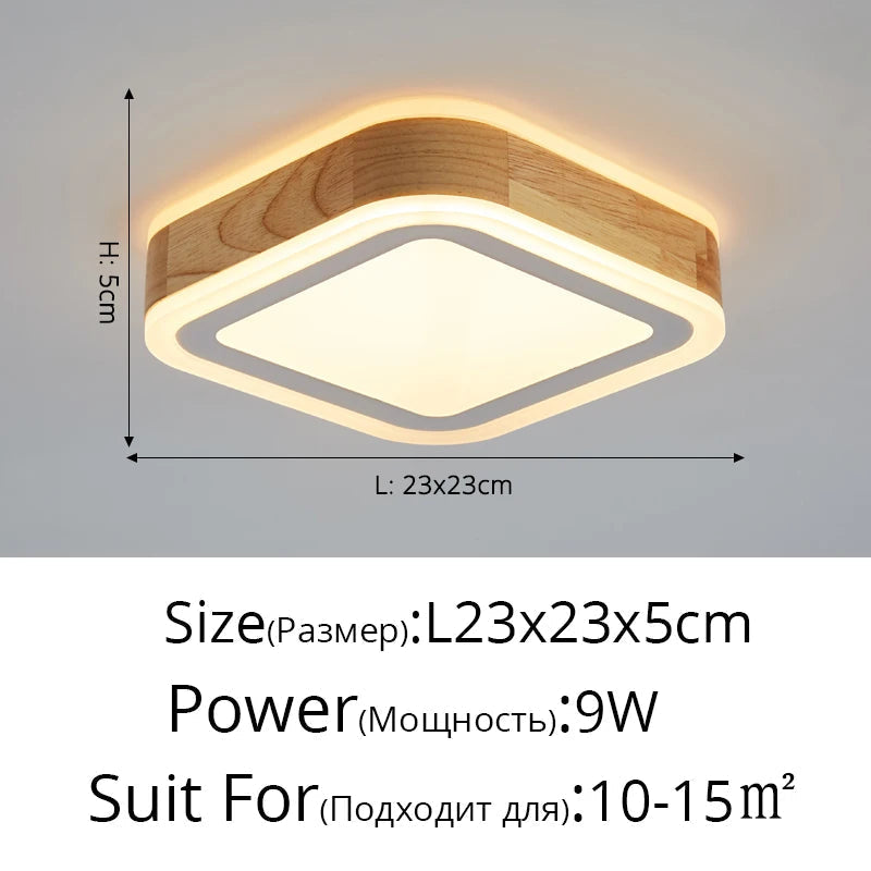 Plafonnier led rond moderne pour maison et hôtel Juliette Écrin en Bois - Matière Chaleureuse & Lignes Élégantes