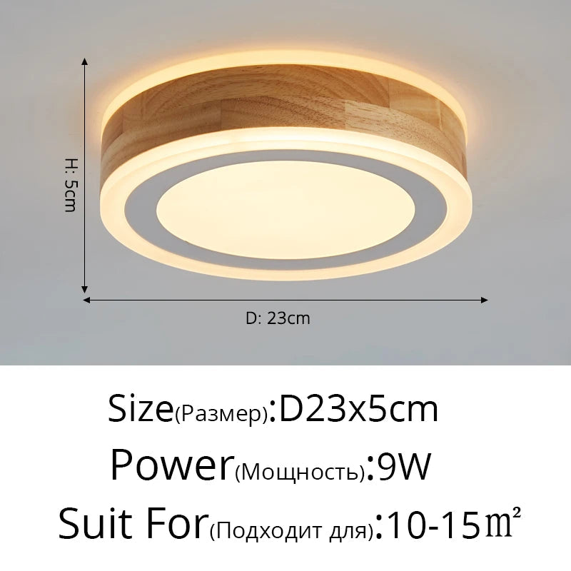 Plafonnier led rond moderne pour maison et hôtel Juliette Écrin en Bois - Matière Chaleureuse & Lignes Élégantes