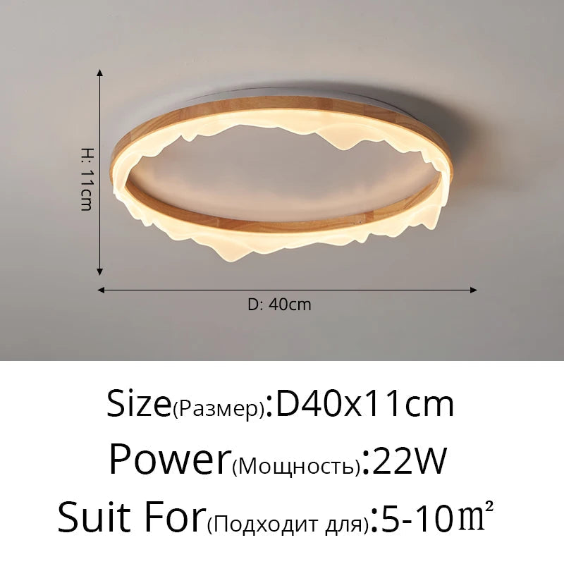 Plafonnier — LED style japonais pour entrée et couloir