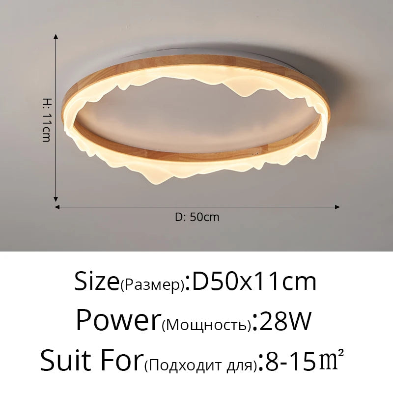 Plafonnier — LED style japonais pour entrée et couloir