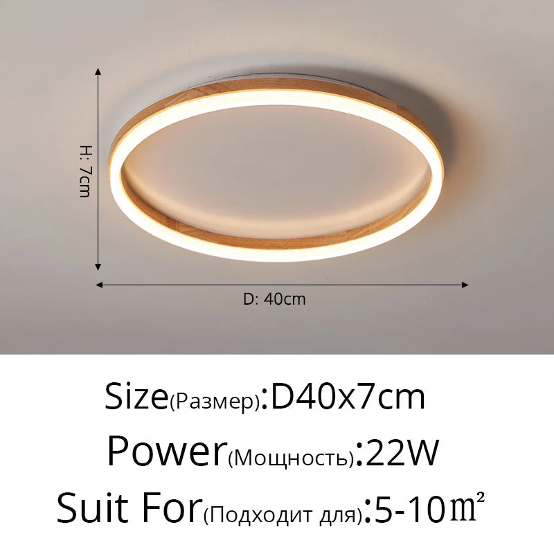 Plafonnier — LED style japonais pour entrée et couloir