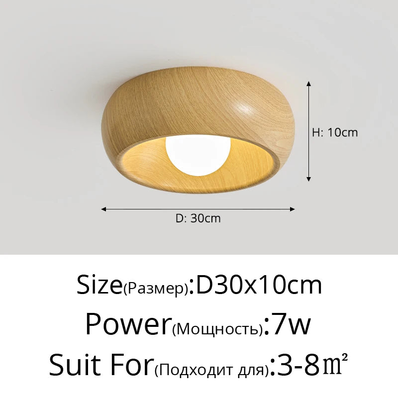 Plafonnier — À LED style wabi-sabi nordique rétro créatif