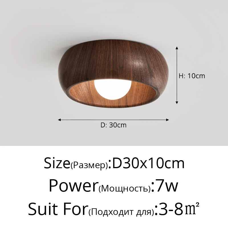 Plafonnier — À LED style wabi-sabi nordique rétro créatif