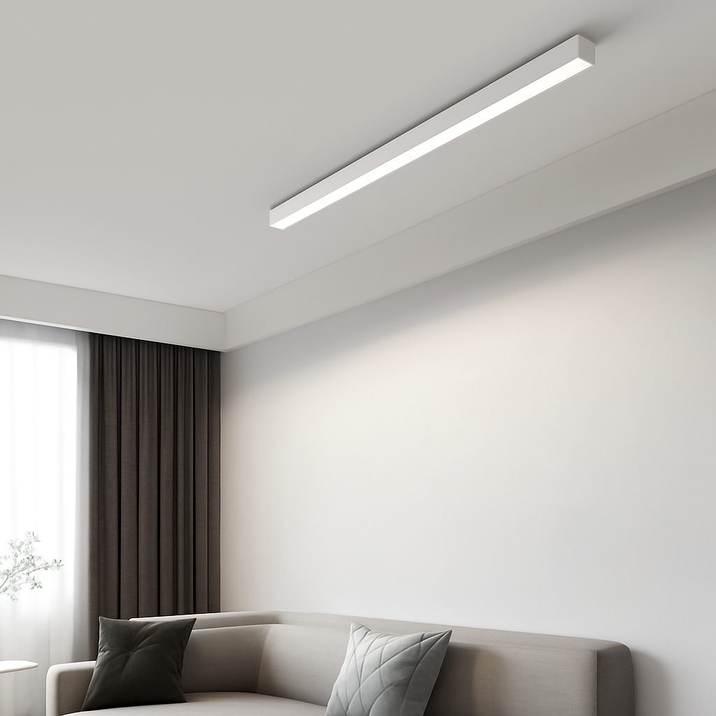 Plafonnier led suspendu design minimaliste Zéphyr Courbe - Lignes Épurées & Atmosphère Sereine