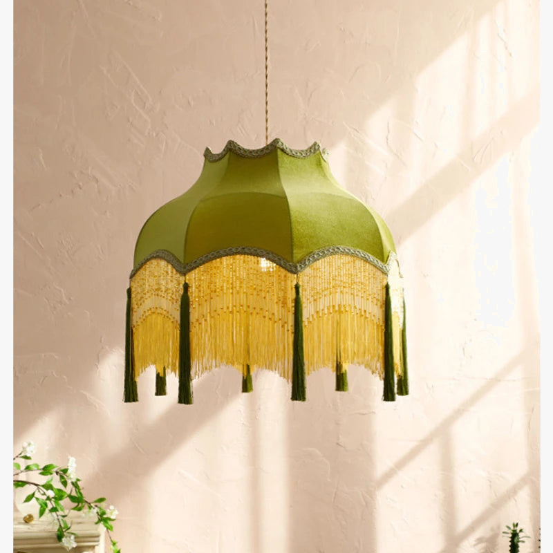 Plafonnier led suspendu rétro avec pampilles pour intérieur élégant Lionel Voile - Esprit Rétro & Atmosphère Accueillante