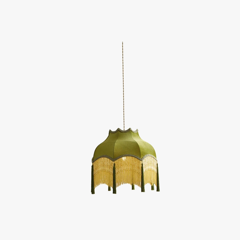 Plafonnier led suspendu rétro avec pampilles pour intérieur élégant Lionel Voile - Esprit Rétro & Atmosphère Accueillante