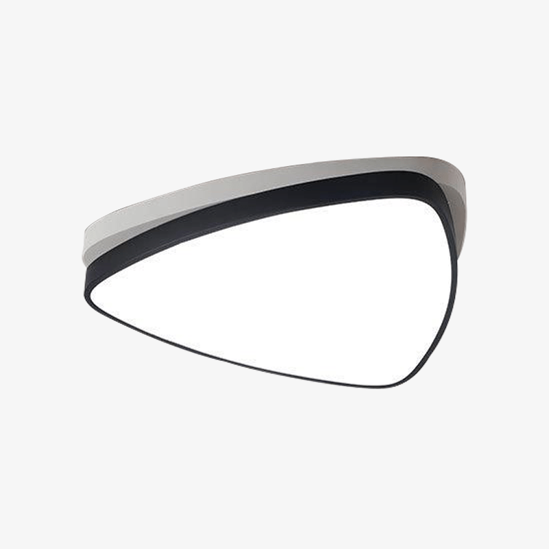 Plafonnier LED triangle arrondi bicolore Bwart Iris Aubade en Triangle - Géométrie & Élégance Visuelle