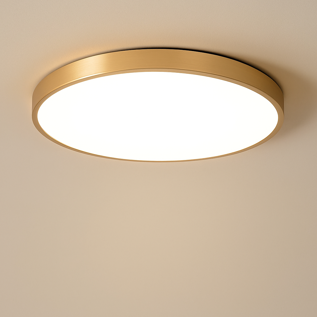 Plafonnier led ultra fin design pour un éclairage moderne Faustin Estampe - Une Note Actuelle dans le Décor
