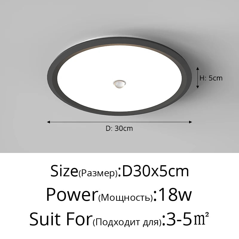 Plafonnier led ultra-mince avec capteur de corps humain Melchior Versant en Aluminium - Lignes Dessinées & Décor Raffiné