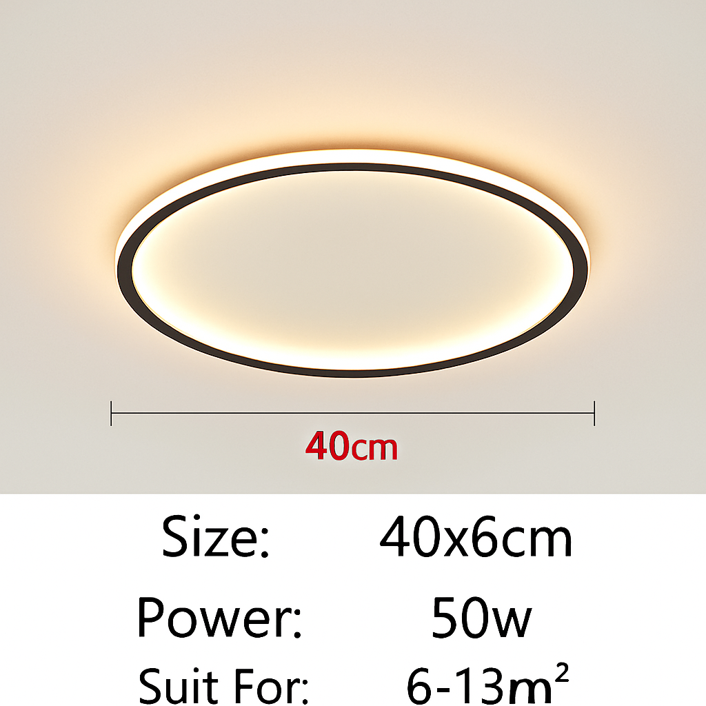 Plafonnier led ultra-mince design moderne intensité réglable luminaire décoratif Suzanne Voûte - Esprit Contemporain & Décor Élégant