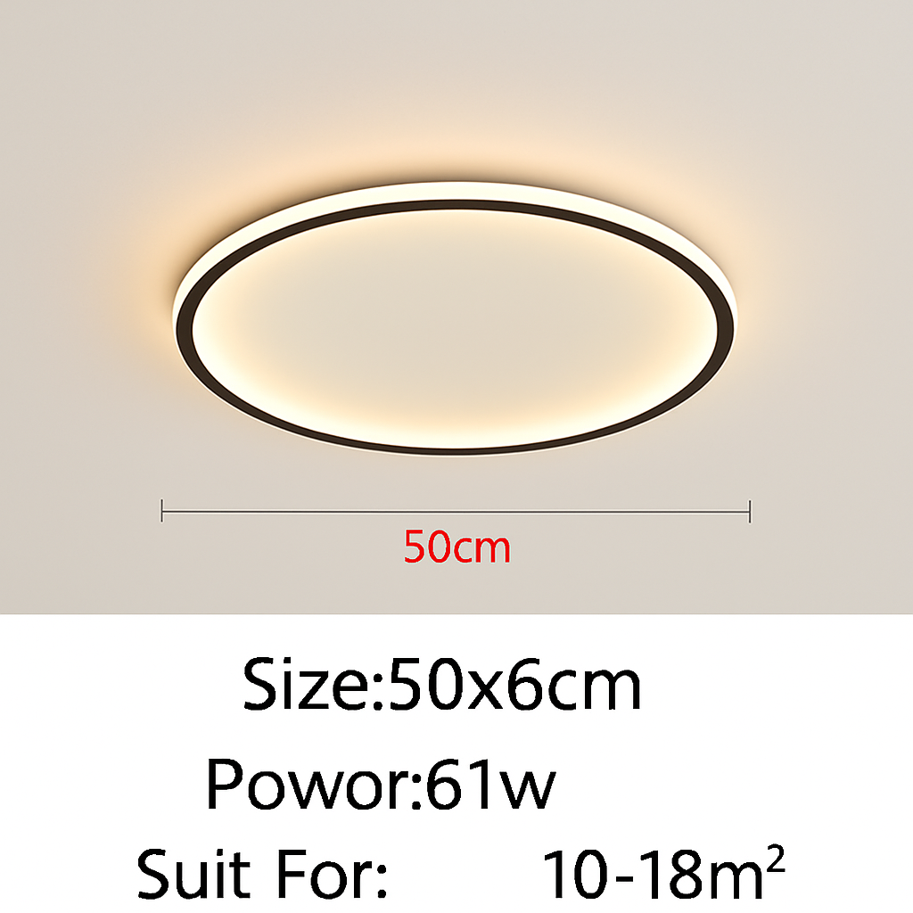 Plafonnier led ultra-mince design moderne intensité réglable luminaire décoratif Suzanne Voûte - Esprit Contemporain & Décor Élégant